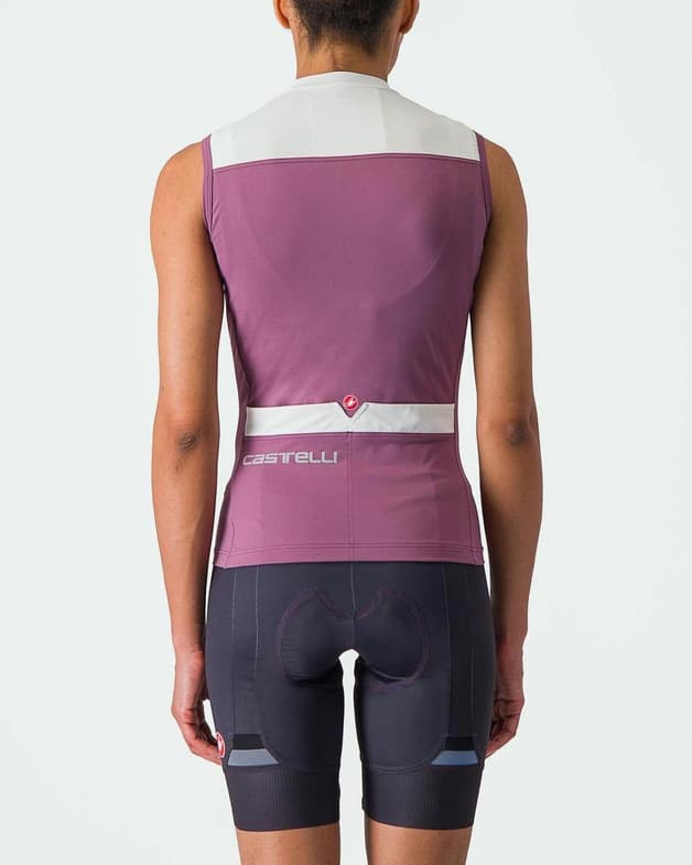 Maillot Castelli Solaris sin mangas lila marfil mujer - #2