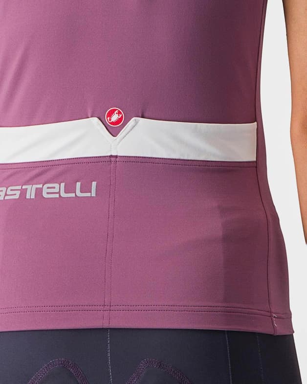 Maillot Castelli Solaris sin mangas lila marfil mujer - #6