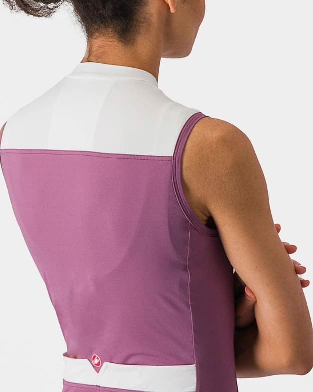 Maillot Castelli Solaris sin mangas lila marfil mujer - #5