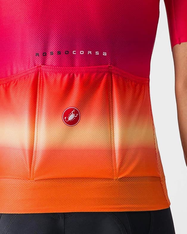 Maillot Castelli Climber's 4.0 Rosso Corsa manga corta rojo hibisco multicolor mujer - #4