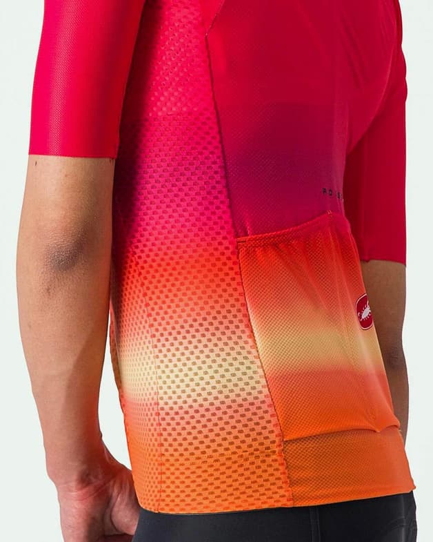 Maillot Castelli Climber's 4.0 Rosso Corsa manga corta rojo hibisco multicolor mujer - #9