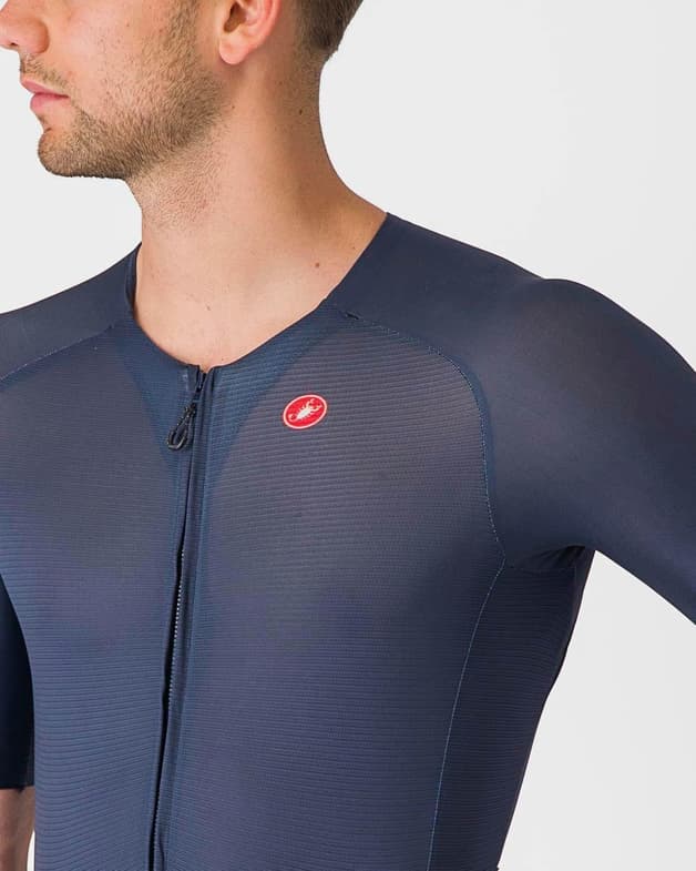Traje integral Castelli Sanremo BTW Rosso Corsa corto azul oscuro - #4