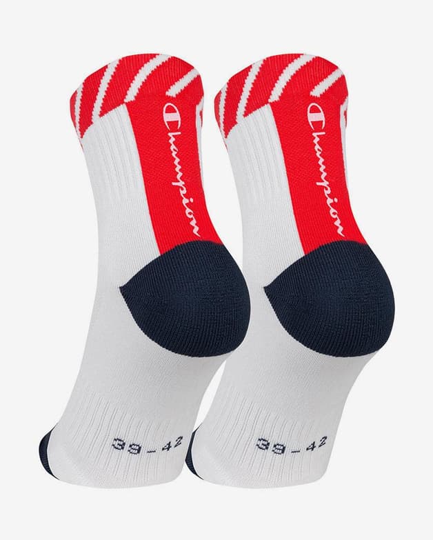 Calcetines Champion Performance High blanco rojo negro (2 pares) - #2