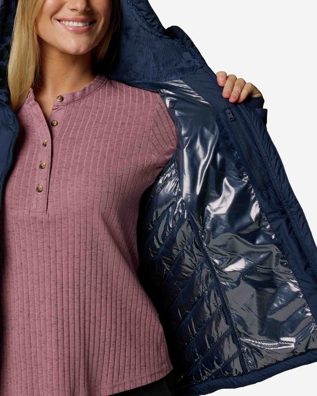 Chaqueta con capucha Columbia Heavenly azul medianoche mujer - #6