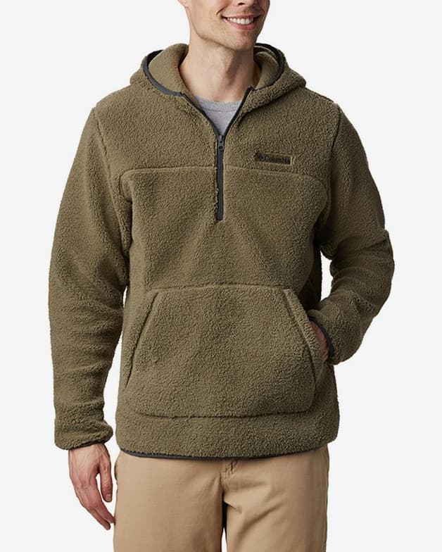 Forro polar con capucha Columbia Rugged Ridge II Sherpa verde grisáceo - #1