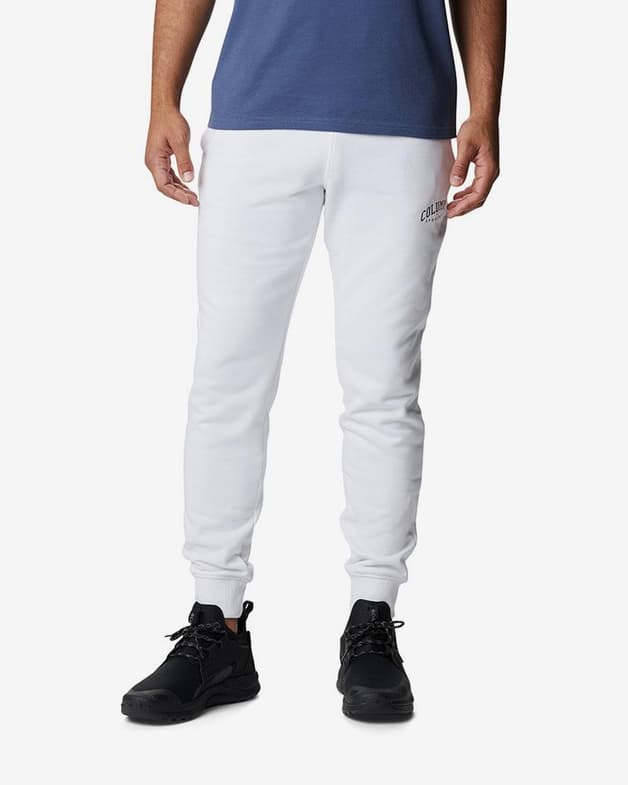 Pantalón largo Columbia M CSC Logo Fleece Jogger II blanco - #1