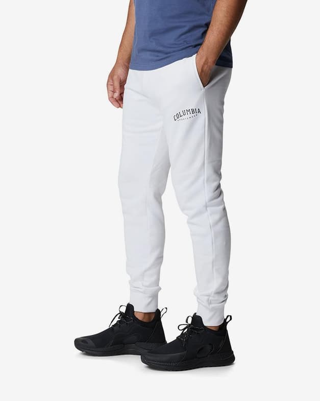 Pantalón largo Columbia M CSC Logo Fleece Jogger II blanco - #3