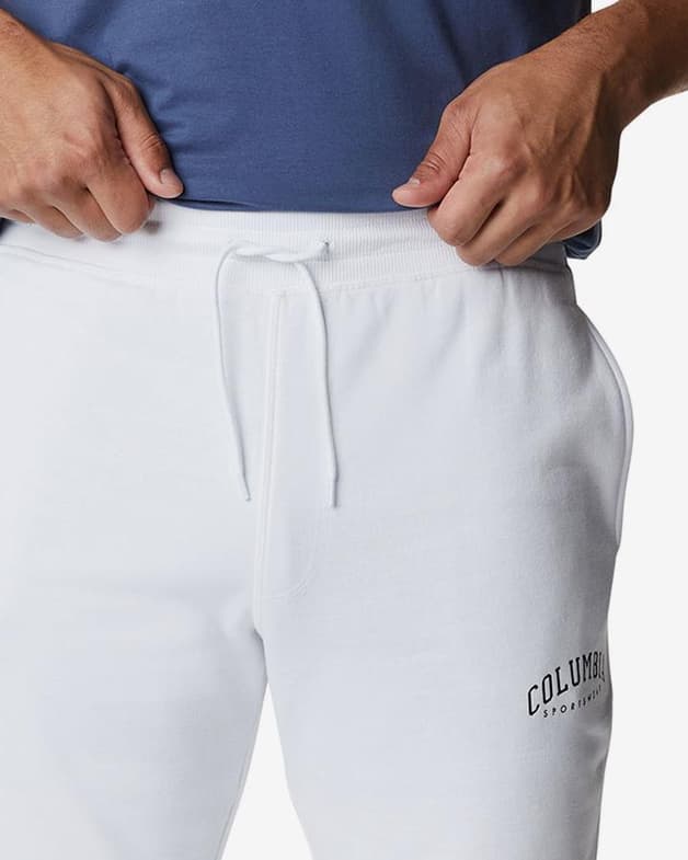 Pantalón largo Columbia M CSC Logo Fleece Jogger II blanco - #4