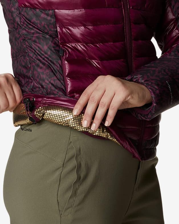 Chaqueta Columbia Labyrinth Loop Hooded Omni-Heat Infinity granate mujer - #7