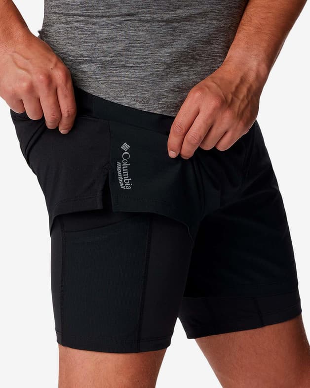 Pantalón corto Columbia Endless Trail 2 in 1 Short negro - #6