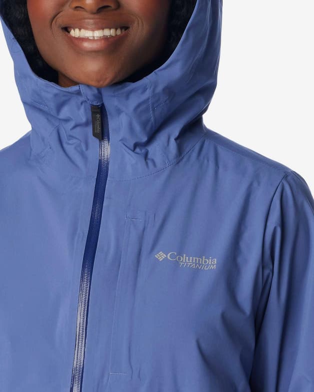 Chaqueta con capucha Columbia Ampli-Dry II Shell azul lila mujer - #6