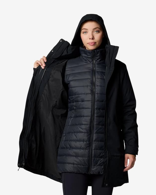 Chaqueta con capucha Columbia Pulaski II Interchange negro mujer - #5