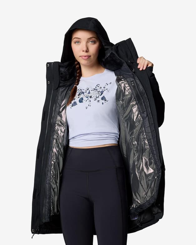 Chaqueta con capucha Columbia Pulaski II Interchange negro mujer - #7