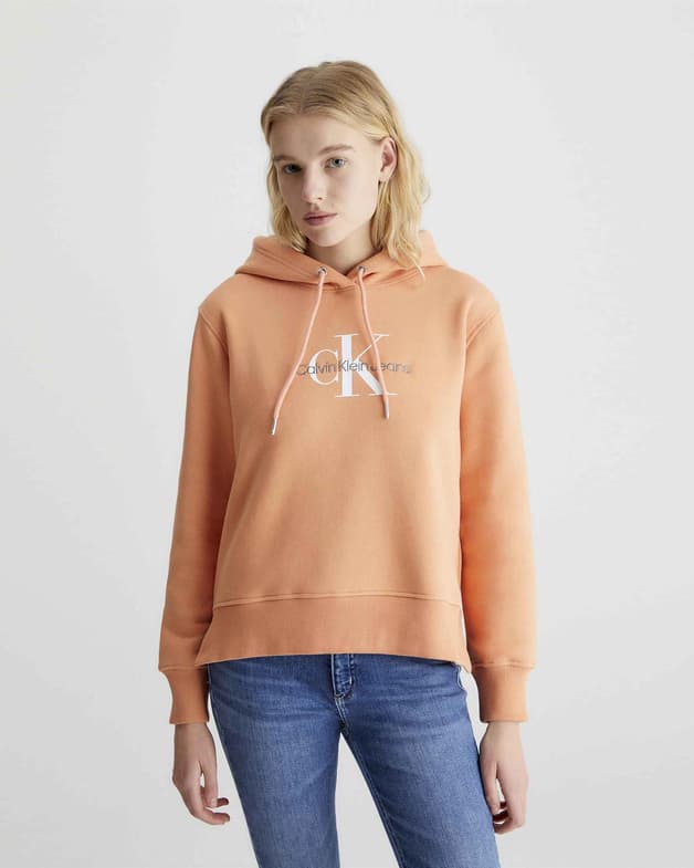 Sudadera con capucha Calvin Klein Jeans Archival Monologo naranja mujer - #3