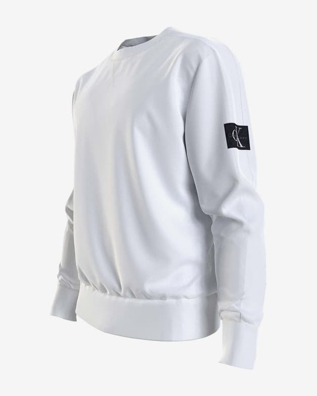 Sudadera Calvin Klein Jeans Badge Crew blanco - #2