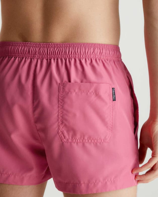Bañador Calvin Klein Short Drawstring Graphic CK Monogram rosa blanco - #4