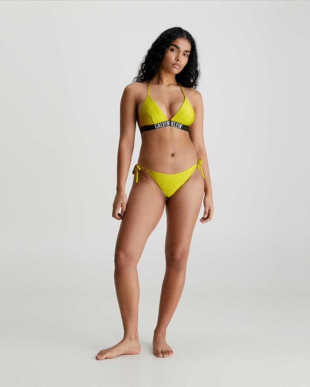 Braga bikini Calvin Klein String Side Tie Intense Power amarillo negro mujer - #5