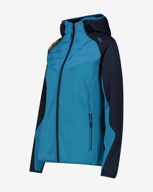 Chaqueta con capucha CMP Hybrid Stretch Performance azul mujer - #2