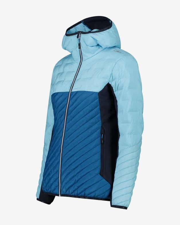 Chaqueta con capucha CMP Hybrid Fix PrimaLoft azul celeste mujer - #2