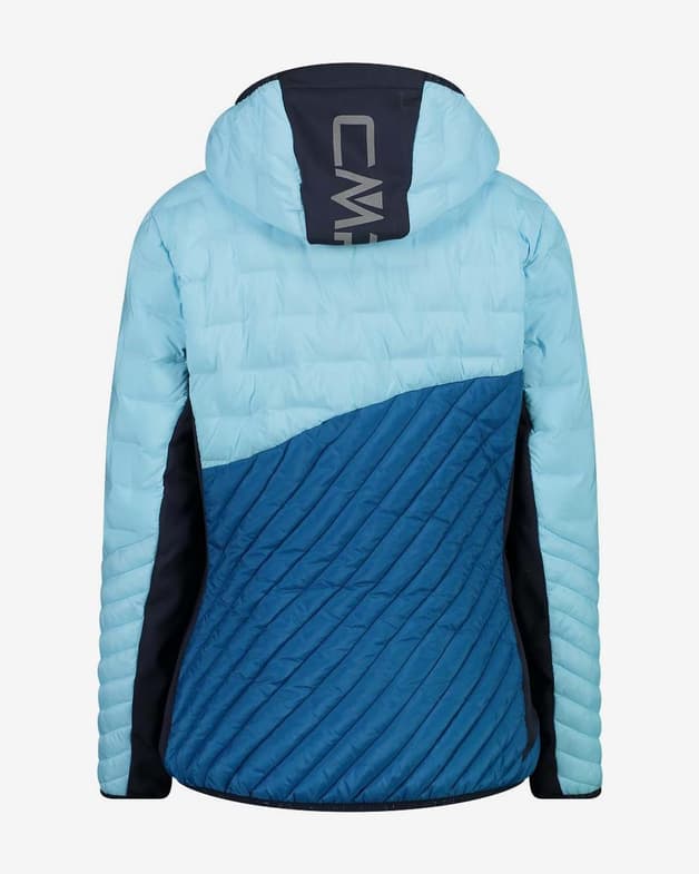 Chaqueta con capucha CMP Hybrid Fix PrimaLoft azul celeste mujer - #3
