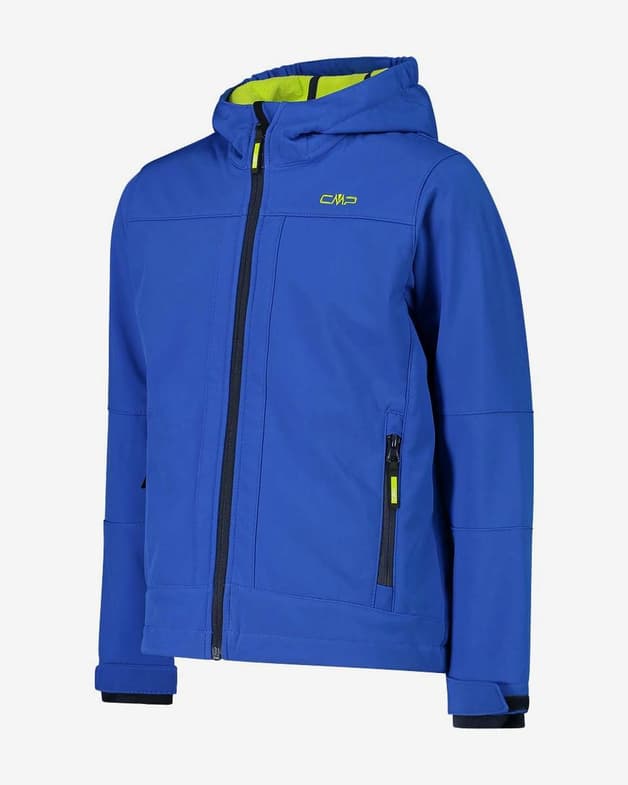 Chaqueta con capucha CMP Hood Fix Softshell azul eléctrico lima infantil - #2