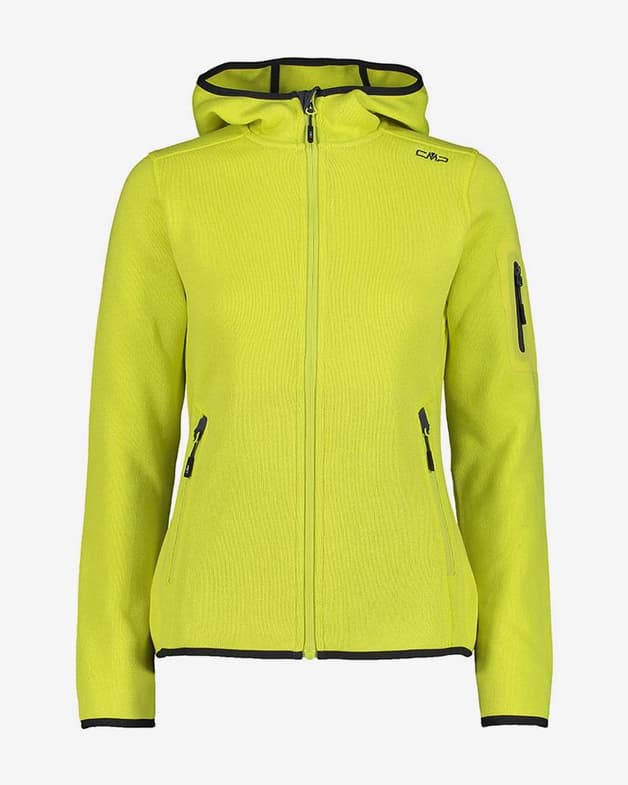 Forro polar CMP Fix Hood Knitted amarillo lima mujer - #1