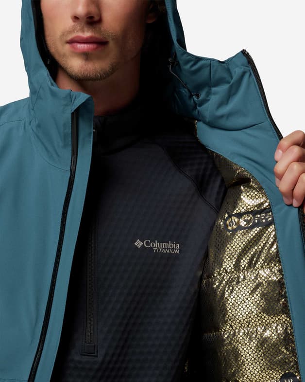 Chaqueta con capucha Columbia Explorer's Edge II Insulated azul verdoso - #5