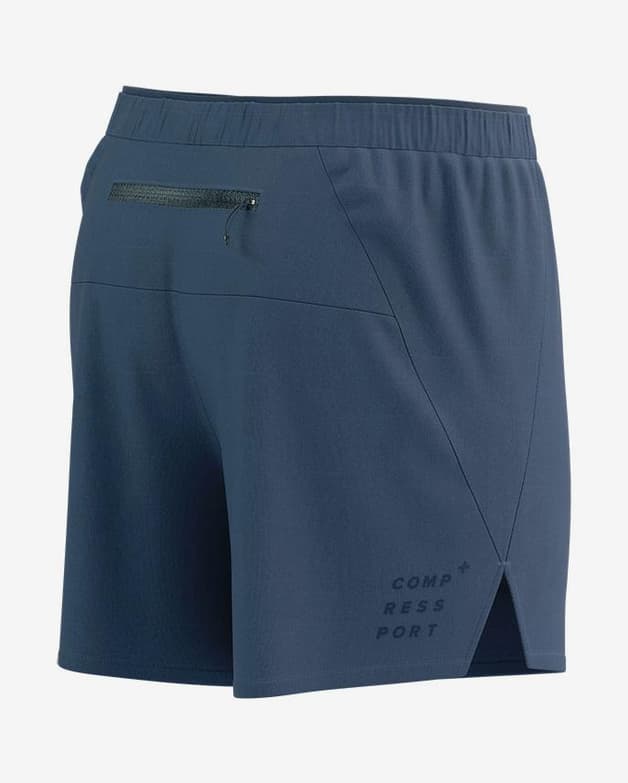 Pantalón corto Compressport Performance azul indigo - #4