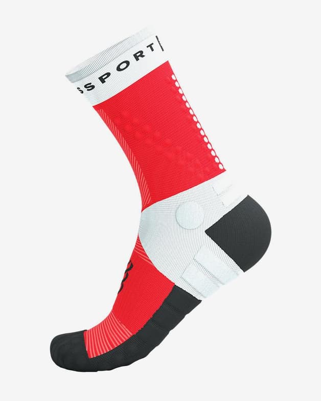 Calcetines Compressport Ultra Trail v2.0 rojo blanco negro - #8