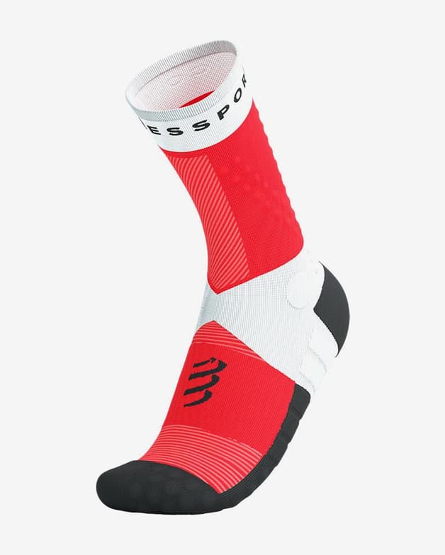 Calcetines Compressport Ultra Trail v2.0 rojo blanco negro - #9