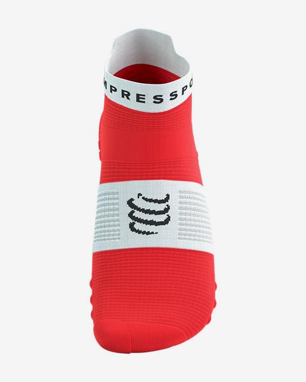 Calcetines Compressport Pro Racing v4.0 Run Low rojo brillante blanco - #2