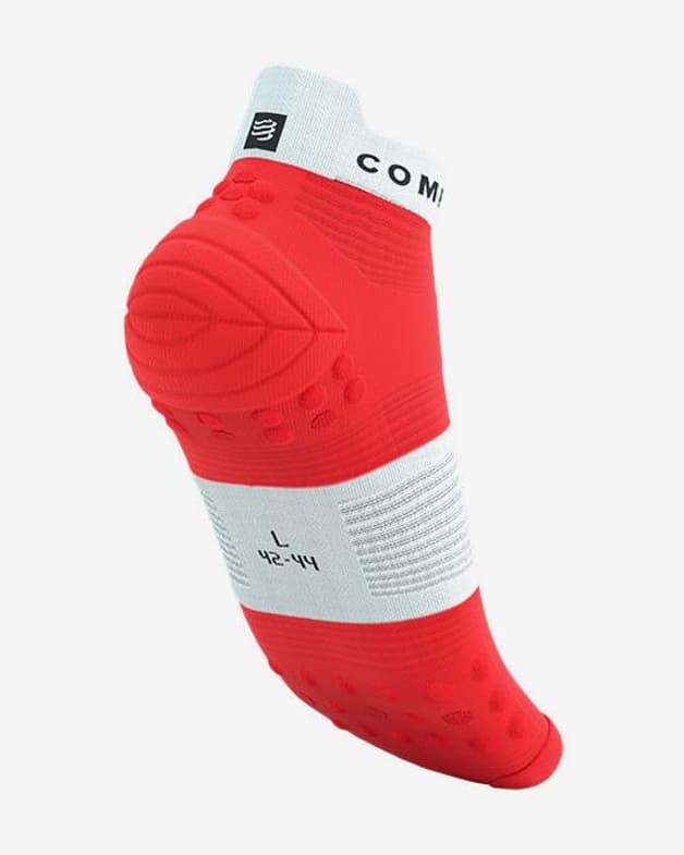 Calcetines Compressport Pro Racing v4.0 Run Low rojo brillante blanco - #4