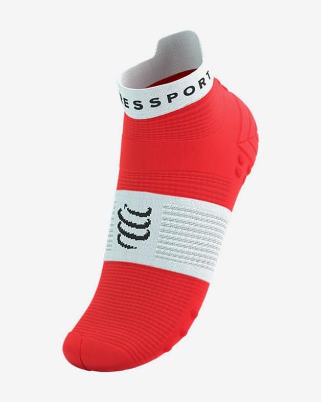 Calcetines Compressport Pro Racing v4.0 Run Low rojo brillante blanco - #8