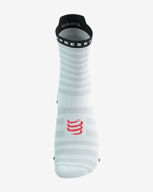 Calcetines Compressport Pro Racing v4.0 Ultralight Run High blanco rojo negro - #2