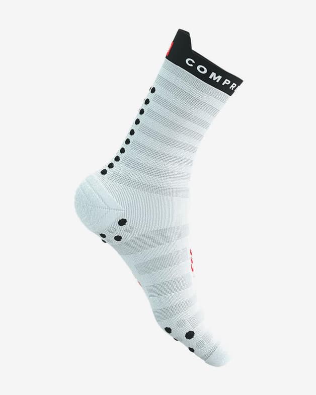 Calcetines Compressport Pro Racing v4.0 Ultralight Run High blanco rojo negro - #4