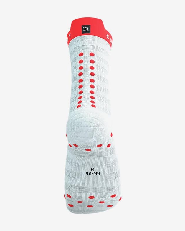 Calcetines Compressport Pro Racing v4.0 Ultralight Run High blanco rojo negro - #9