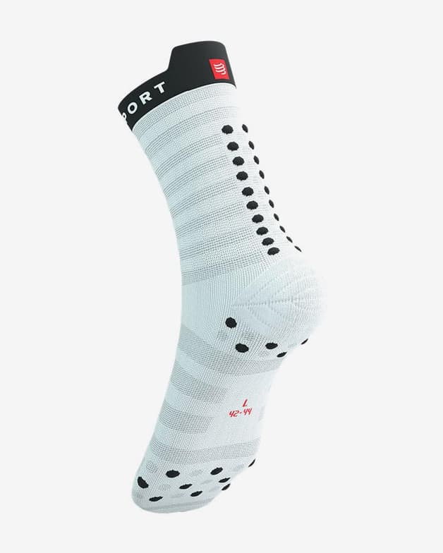 Calcetines Compressport Pro Racing v4.0 Ultralight Run High blanco rojo negro - #10