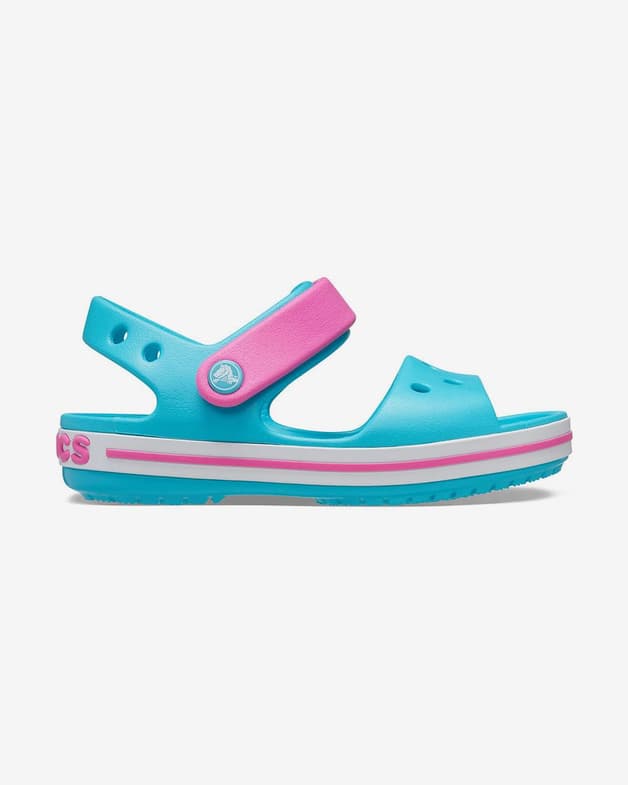 Sandalias Crocs Crocband azul turquesa rosa infantil - #1