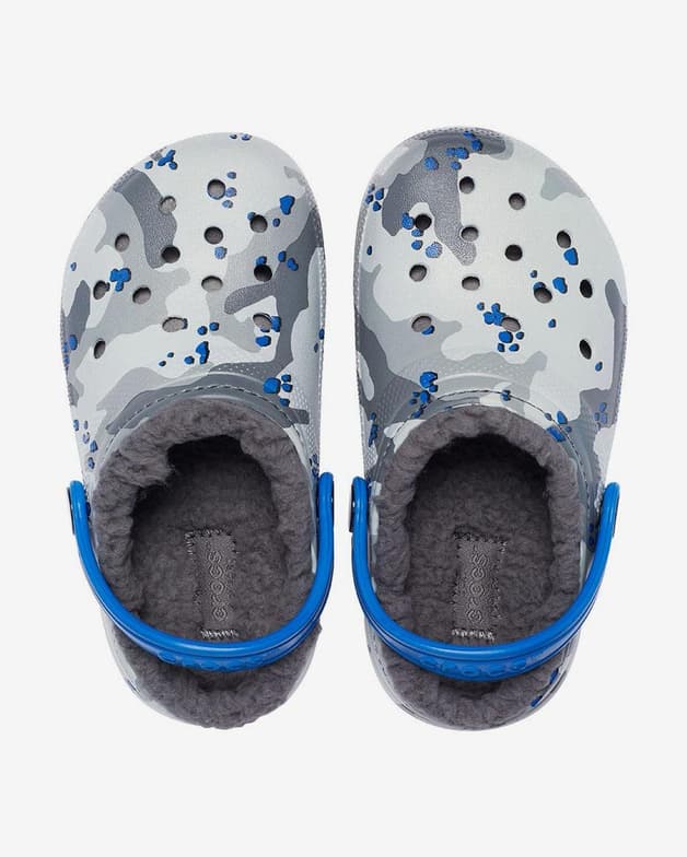 Crocs Classic Lined Camo gris azul infantil - #4