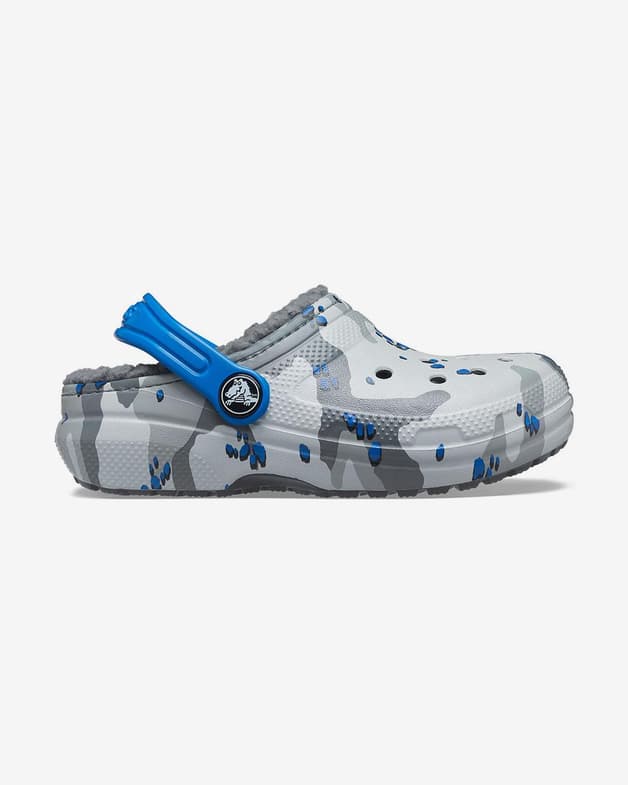 Crocs Classic Lined Camo gris azul infantil - #1