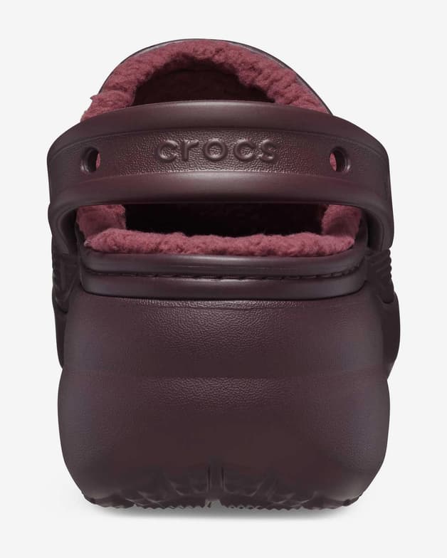 Crocs Classic Plataform Lined Clog burdeos mujer - #5