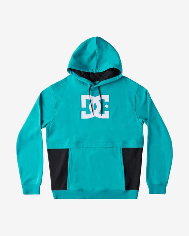 Sudadera con capucha DC Shoes Bandwidth azul turquesa blanco negro - #1