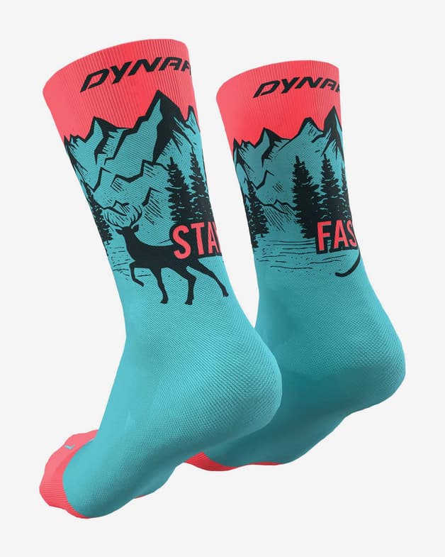 Calcetines Dynafit Stay Fast azul cielo rosa - #2