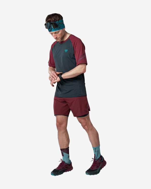 Camiseta Dynafit Alpine Pro manga corta azul noche granate - #2