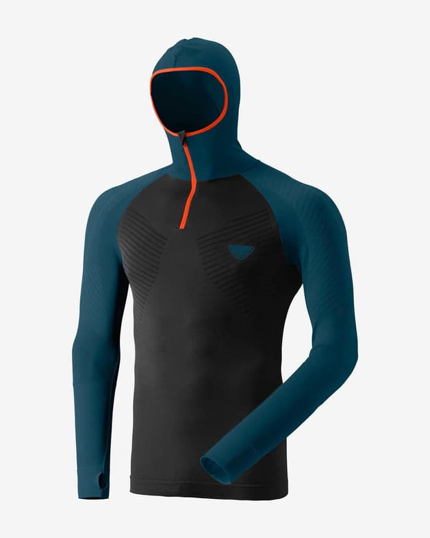 Camiseta interior Dynafit FT Dryarn Warm negro azul naranja - #1