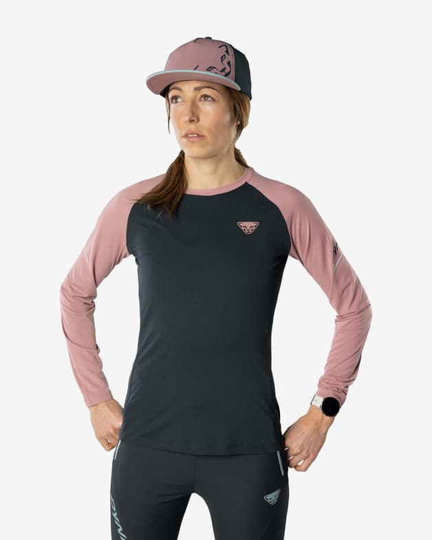 Camiseta Dynafit Alpine Pro manga larga azul noche rosa mujer - #3