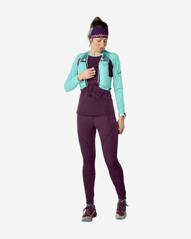 Camiseta Dynafit Alpine Pro manga larga granate azul celeste mujer - #2