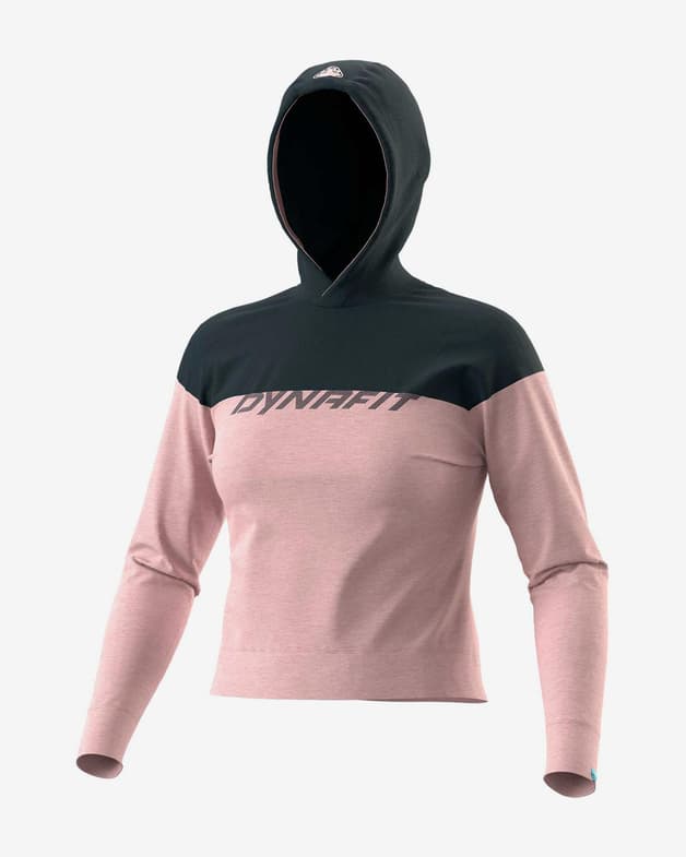 Sudadera con capucha Dynafit 24/7 Drirelease rosa claro mujer - #1