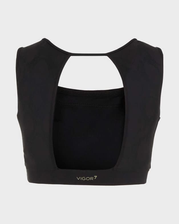Sujetador EA7 Emporio Armani Vigor7 Lab Medium Support negro dorado - #2