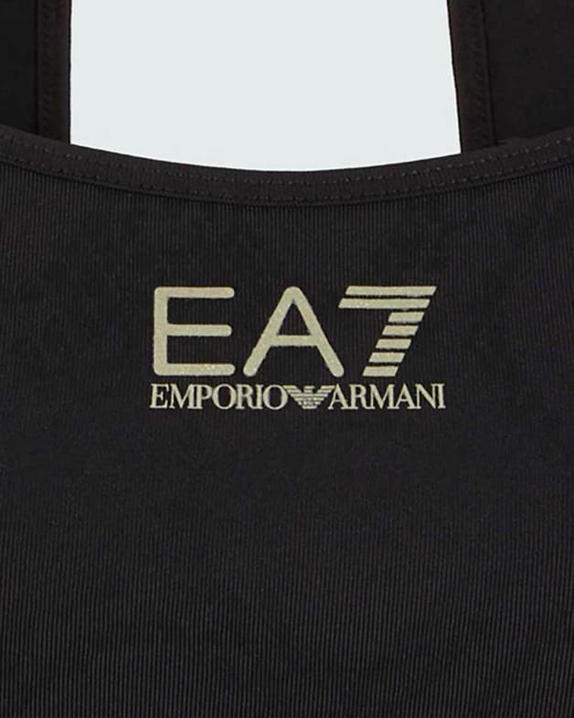 Sujetador EA7 Emporio Armani Vigor7 Lab Medium Support negro dorado - #3
